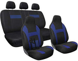 Motorup America Juego Completo de Fundas de Asiento para autocaravanas se Adapta a vehículos seleccionados para camión o Furgoneta SUV – Gris/Negro