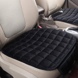 LY-Vigor Juego de Fundas para Asiento de Coche Antideslizantes de Felpa Universal para Asiento de Coche, 3 Piezas, Silla de Oficina, Negro