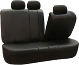 FH GROUP Universal Fit Full Set High Back Royal Seat Cover - PU Leather (Black) (Airbag Compatible and Rear Split, Fit Most Car, Truck, SUV, or Van, FH-PU103115)