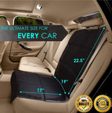 PUBAMALL Protector del asiento para el automóvil y Organizador para asiento trasero de automóvil (un par, Negro)