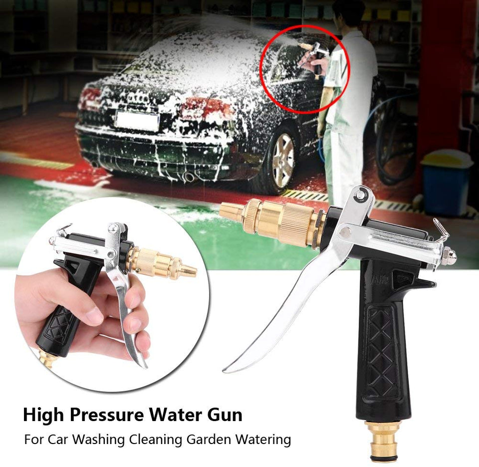 Pistola de Agua, Boquilla de Agua Multifunción Hogar Pistola de Agua de Alta Presión Spray Plástico Cobre Boquilla Para Lavado de Coches Jardín Riego