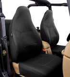 FH GROUP Universal Fit Full Set High Back Royal Seat Cover - PU Leather (Black) (Airbag Compatible and Rear Split, Fit Most Car, Truck, SUV, or Van, FH-PU103115)