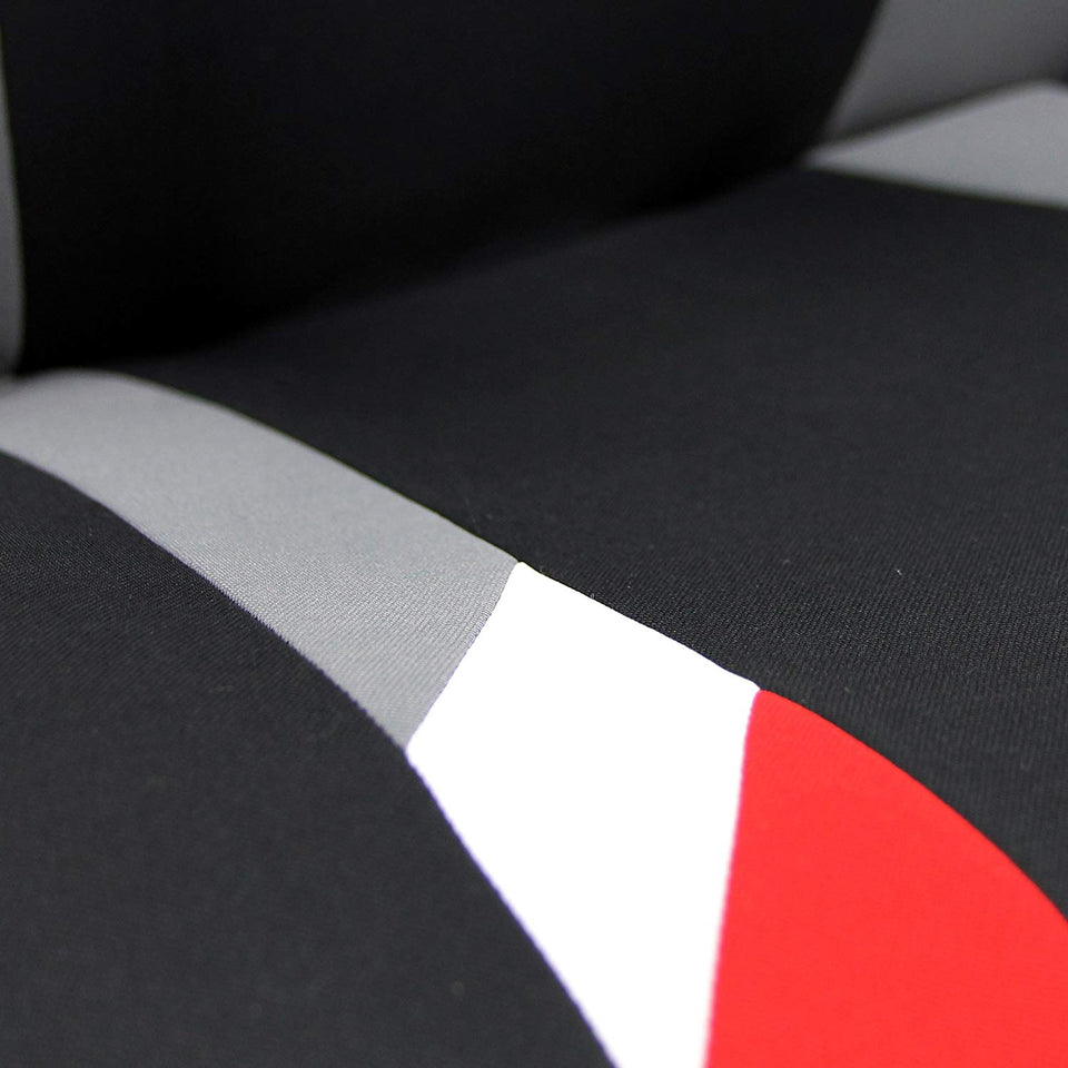FH GROUP FB133RED102 Bucket Seat Cover (Supreme Modernistic Airbag Compatible (Set of 2) Red)