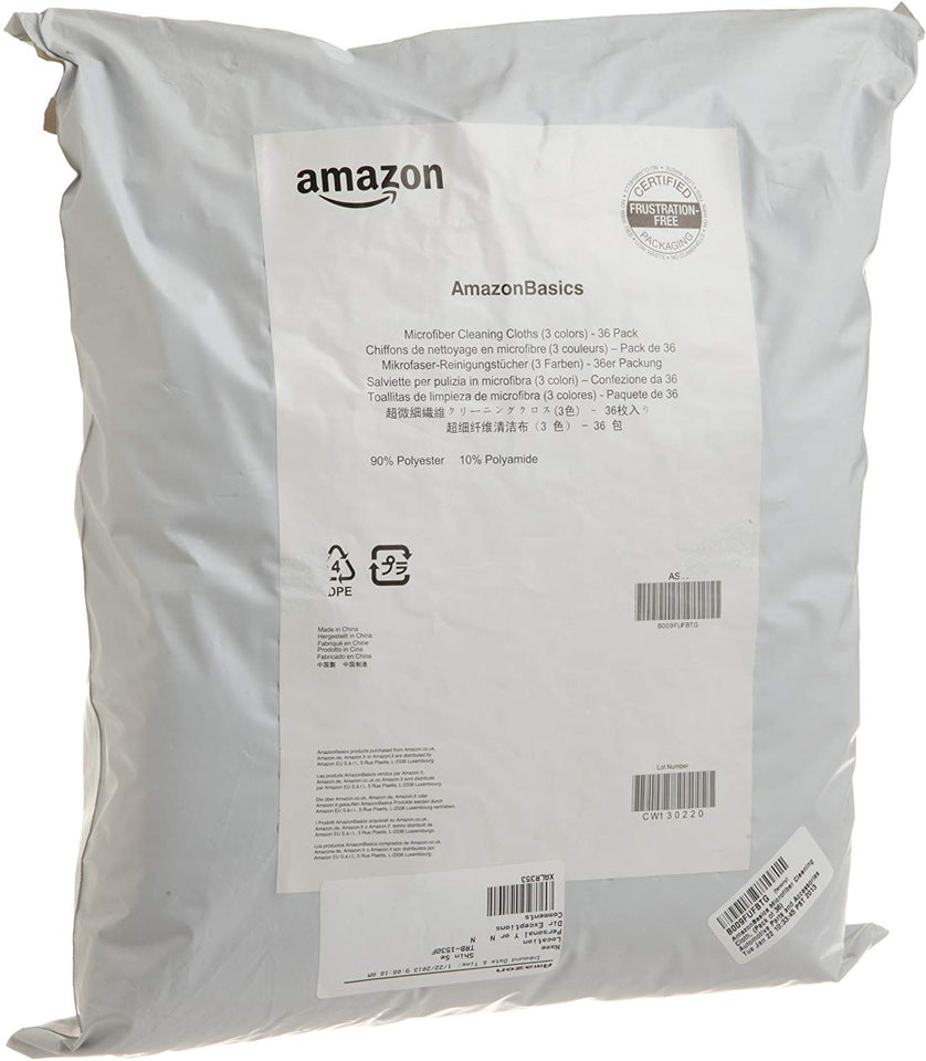 Amazon Basics Toallas de Microfibra (Microfiber Cleaning Cloth) - 36 piezas